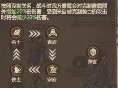 这城有良田势力克制与兵种克制机制