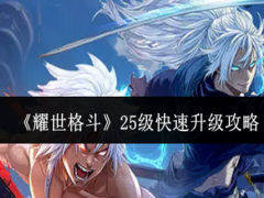 耀世格斗25级怎么快速升级