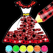 Glitter Ladybug dress Coloring Book游戏