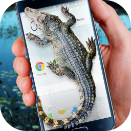 Crocodile in Phone Big Joke(鳄鱼在屏幕上爬app)