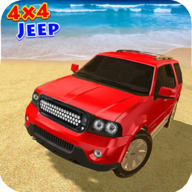 吉普驾驶特技比赛水冲浪者