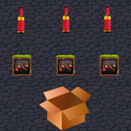 bottle in the box(瓶子倒下游戏)