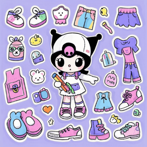 免费安静书贴纸