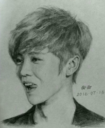 鹿晗铅笔画图片生成器