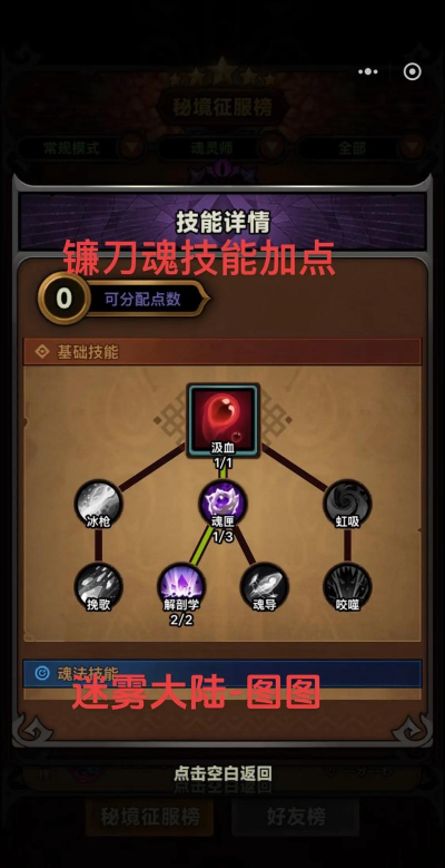 迷雾大陆技能怎么加点 技能加点攻略