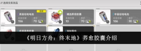 《明日方舟终末地》荞愈胶囊道具介绍